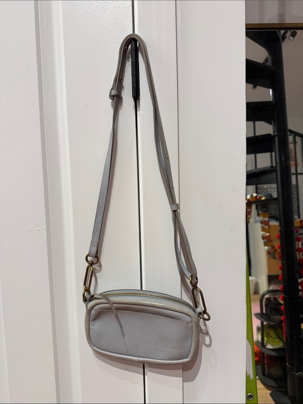 Madewell Small Crossbody Bag in Light blue real leather